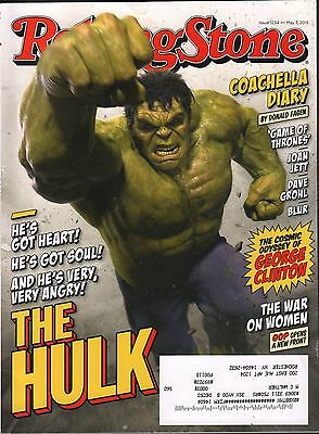 Rolling Stone May 7 2015 The Hulk, George Clinton, Joan Jett w/ML EX 010616DBE