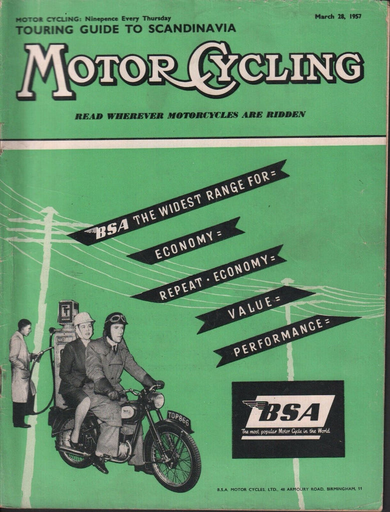 Motor Cycling March 28 1957 BSA, Scandinavia 071717DBE