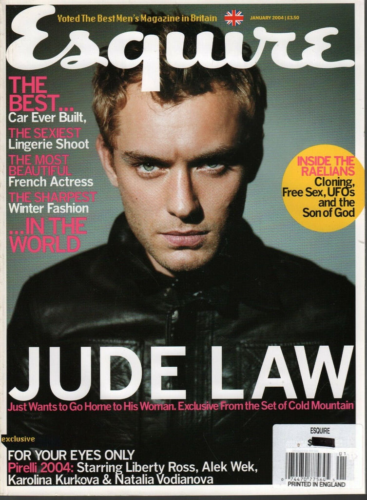 Esquire UK Magazine January 2004 Jude Law Karolina Kurkova Alek Wek 031320AME