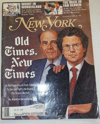 New York Magazine Old Times New Times September 1991 011615R