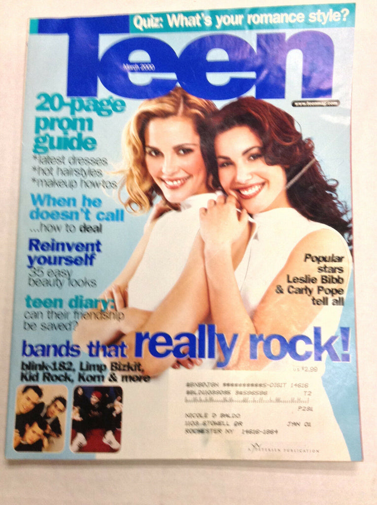 Teen Magazine Leslie Bibb Carly Pope March 2000 020817RH
