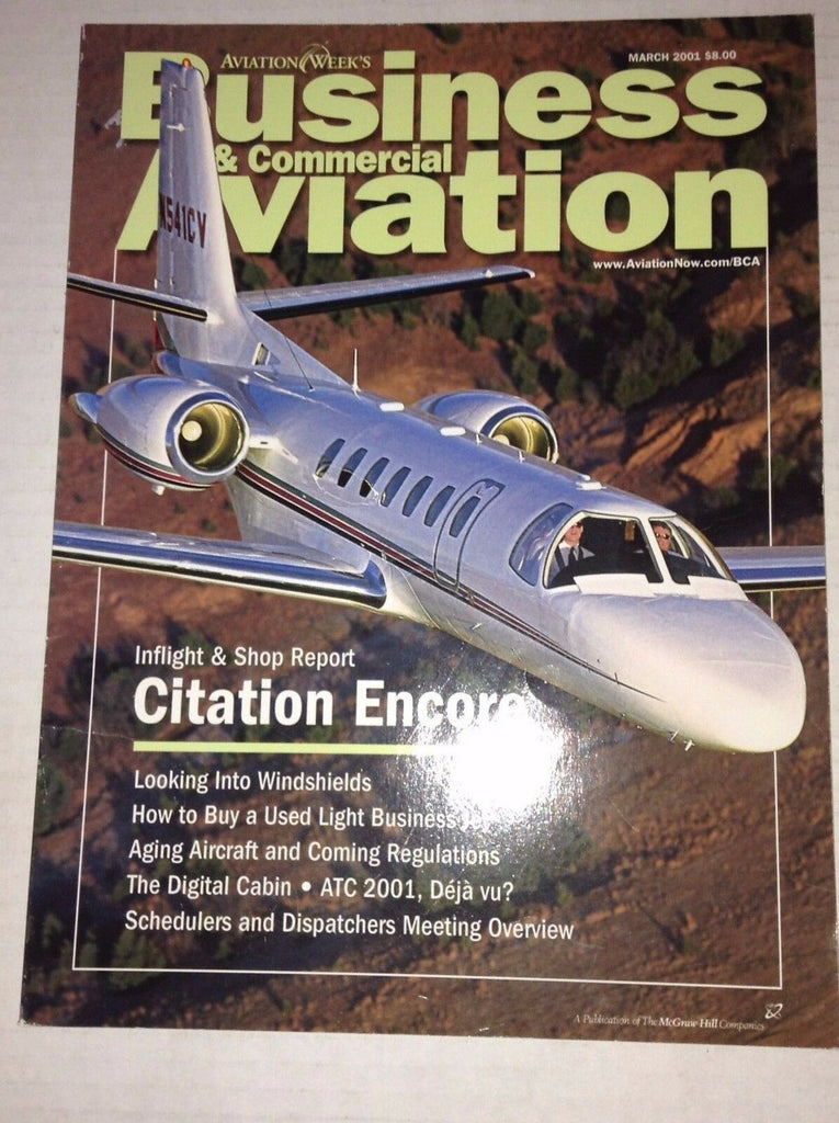 Business & Commercial Aviation Magazine Citation Encore March 2001 FAL 111916RH