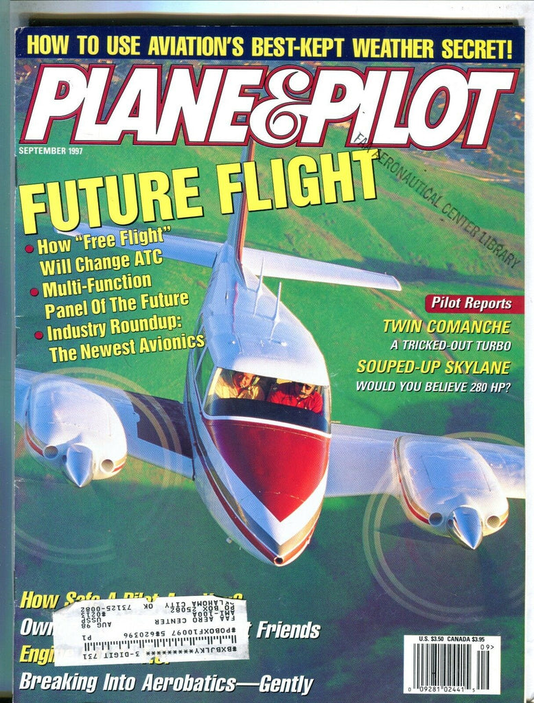Plane & Pilot Magazine Sept. 1997 Twin Comanche EX w/ML FAA Library 101716jhe