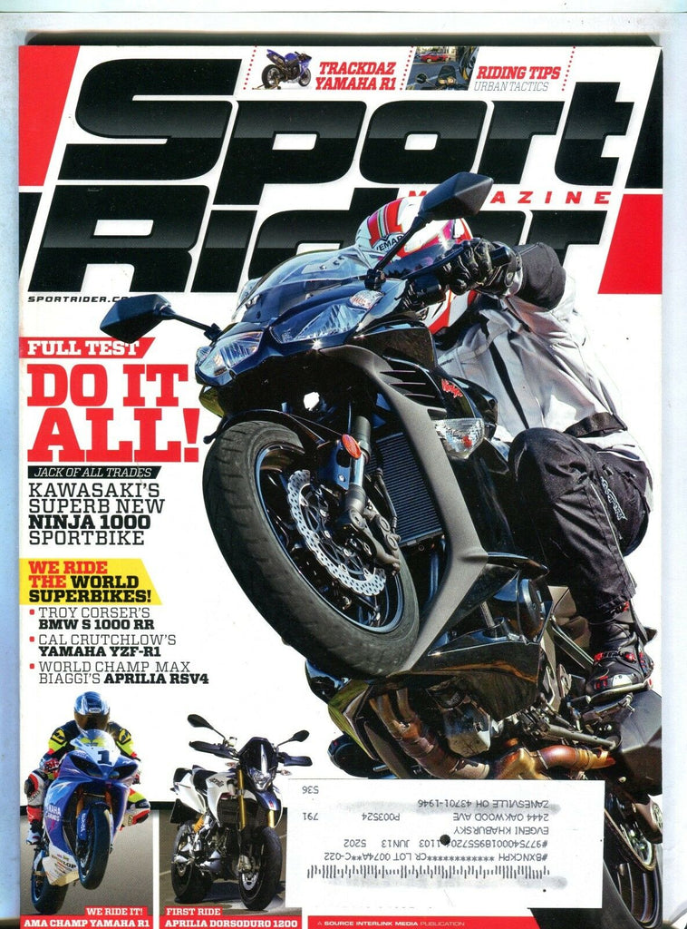 Sport Rider Magazine April 2011 Kawasaki Ninja 1000 EX w/ML 102516jhe