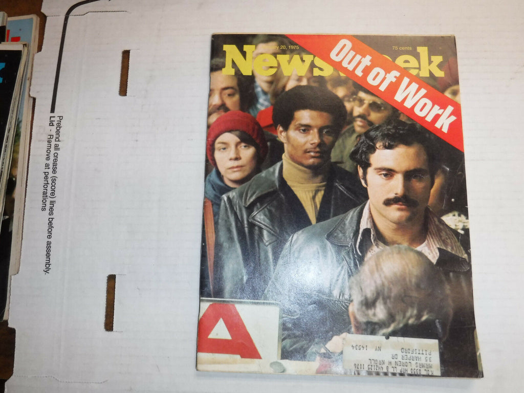 Newsweek Magazine Out Of Work January 20, 1975 100316R