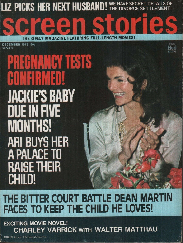 Screen Stories December 1973 Jackie Kennedy Onassis Elizabeth Taylor 070119AME