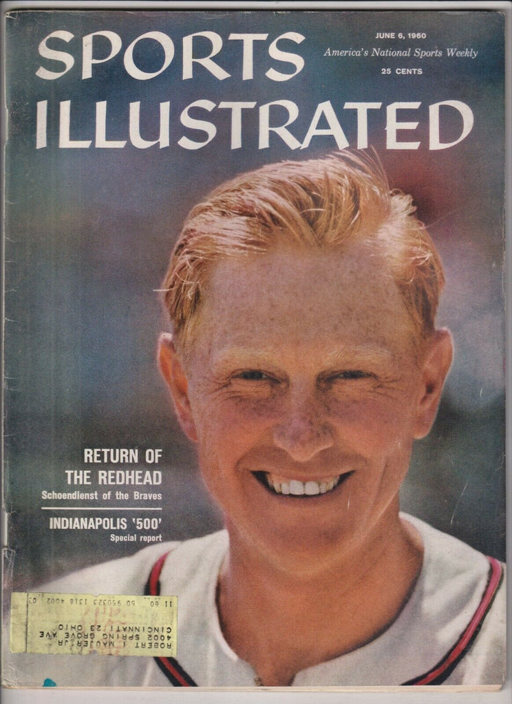 Sports Illustrated Red Schoendienst & Indianapolis 500 June 6, 1960 021420nonr
