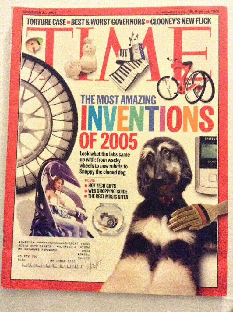 Time Magazine Most Amazing Inventions November 21, 2005 092319nonrh