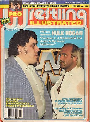 Pro Wrestling Illustrated July 1988 Hulk Hogan, Andre the Giant VG 050616DBE