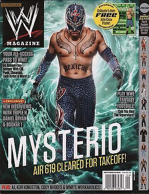 WWE Magazine September 2012 Rey Mysterio w/Poster EX 121015DBE