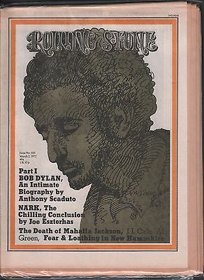 Rolling Stone March 2 1972 Issue No.103 Bob Dylan EX 113015DBE2