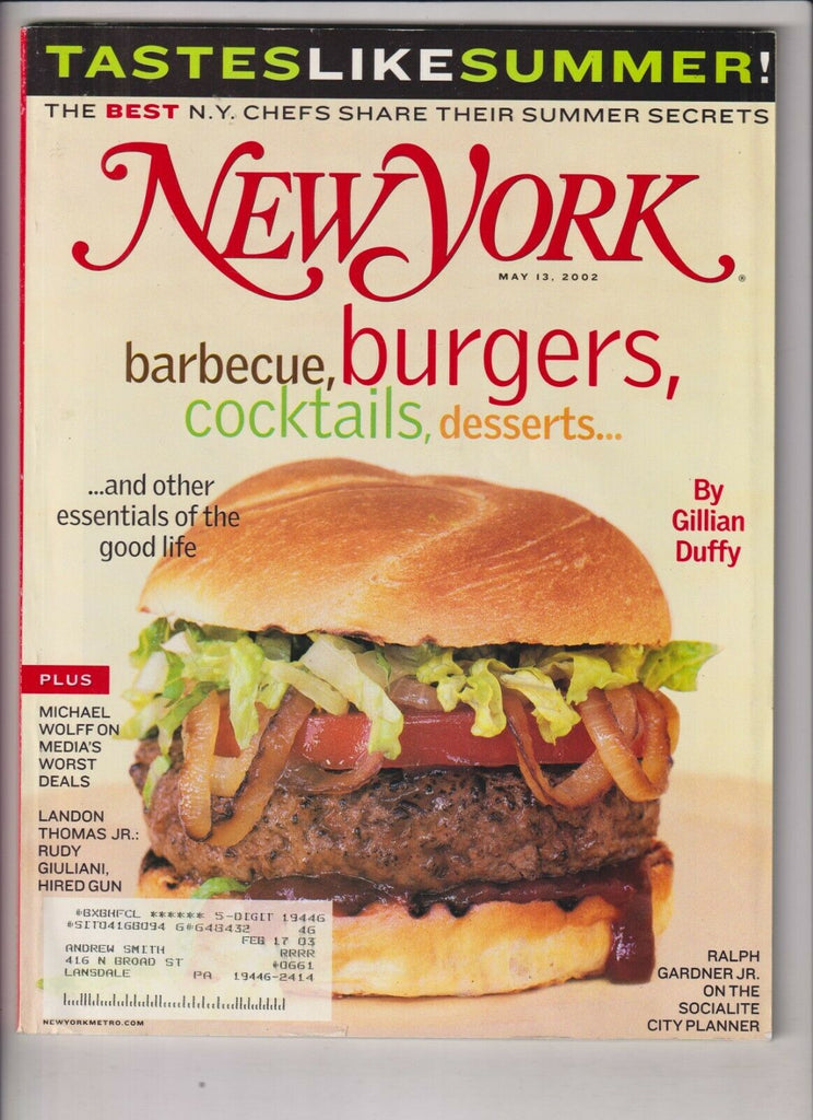 New York Mag Burgers, Cocktails, Desserts May 13, 2002 032920nonrh