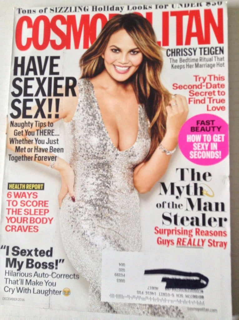 Cosmopolitan Magazine Chrissy Teigen Sexier Sex December 2016 050817nonrh