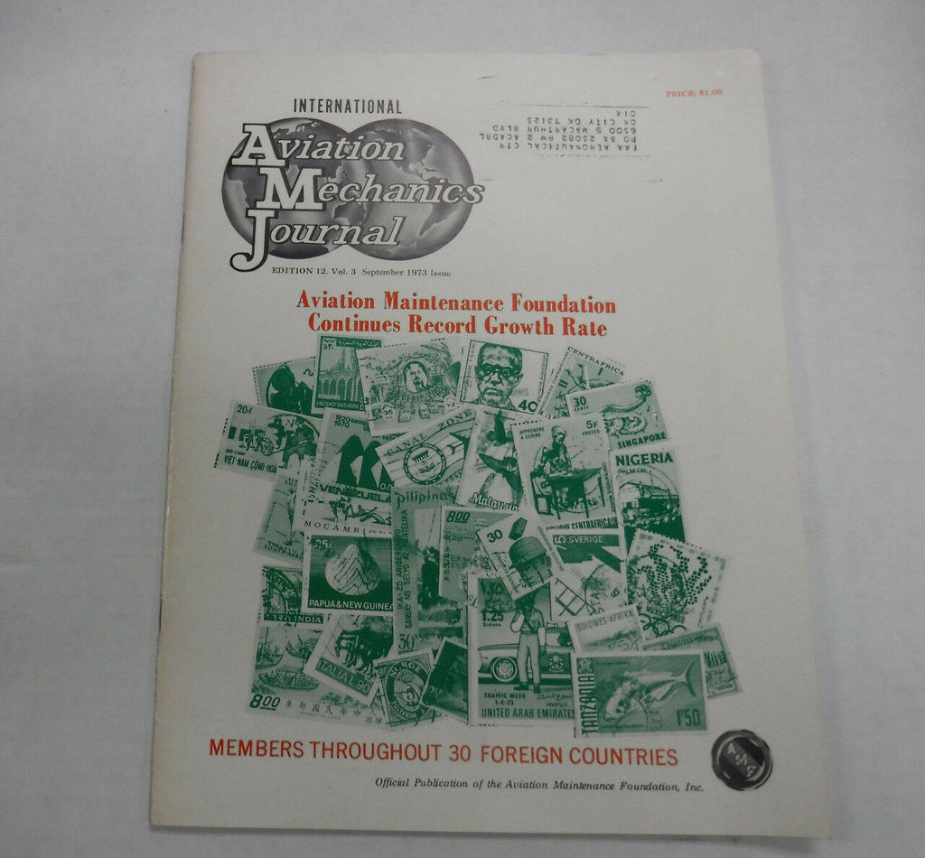 Aviation Mechanics Journal Magazine Maintenance September 1973 FAL FAA 110216R