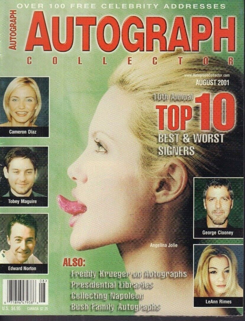 Autograph Collector Magazine Angelina Jolie August 2001 032818nonr