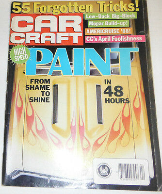 Car Craft Magazine Low-Buck Big-Block April 1988 081114R