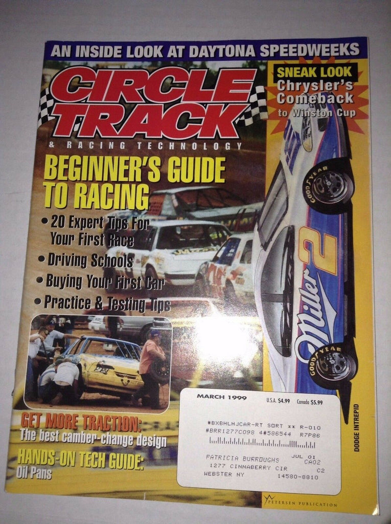 Circle Track Magazine Beginner's Guide To Racing March 1999 040417NONRH