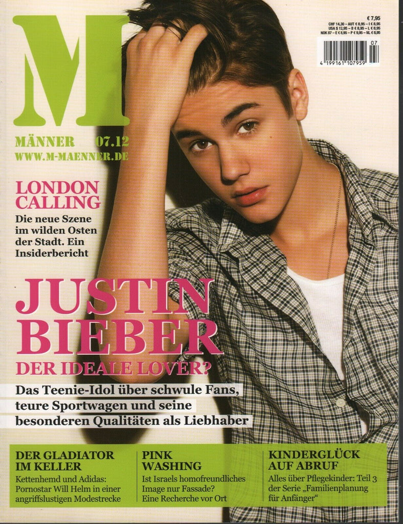 Manner German Gay Interest Magazine July 2012 Justin Bieber 030420AME