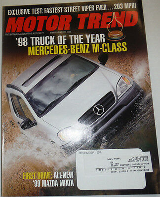 Motor Trend Magazine Mercedes-Benz M-Class December 1997 012115R