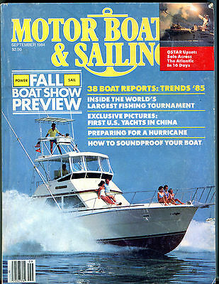 Motorboat & Sailing Magazine September 1984 Fall Boat Show Preview EX 071616jhe