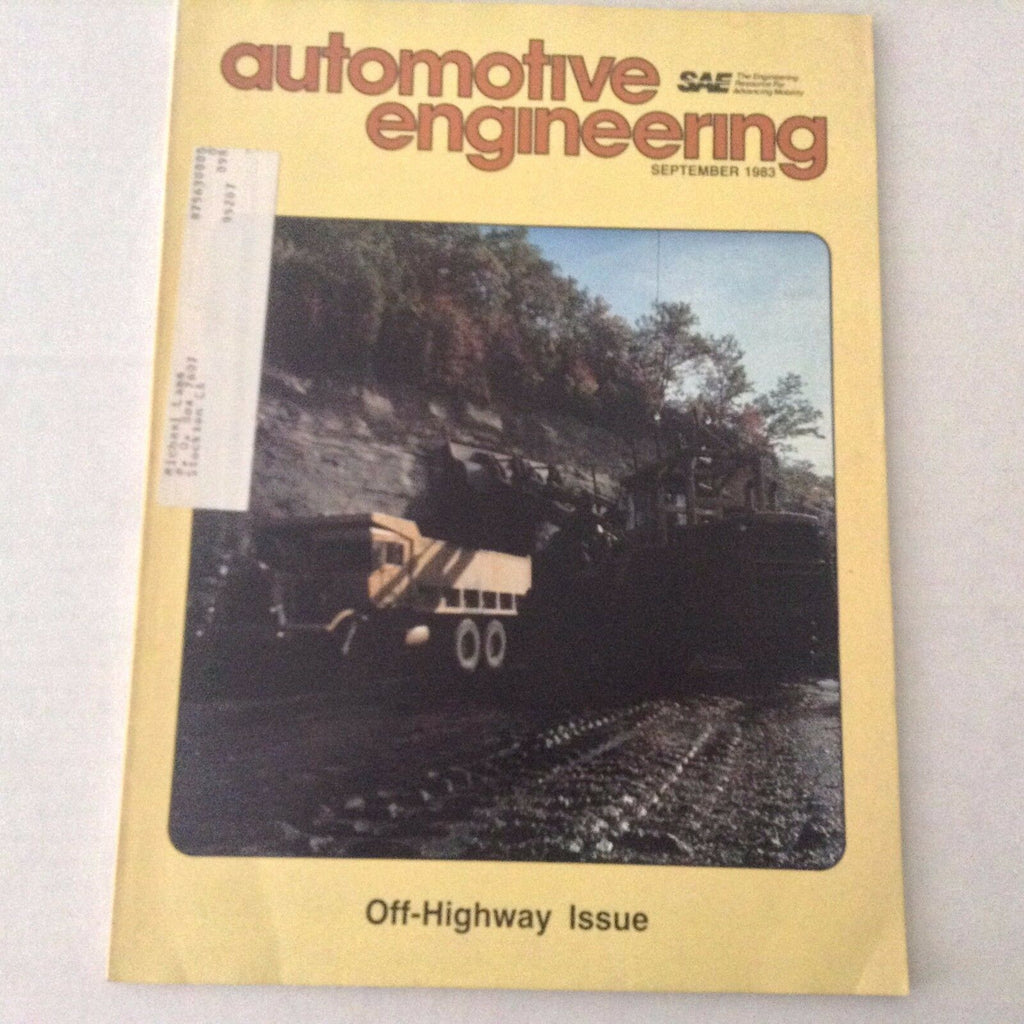 Automotive Engineering Magazine Off Highway Equipment September 1983 061217nonrh