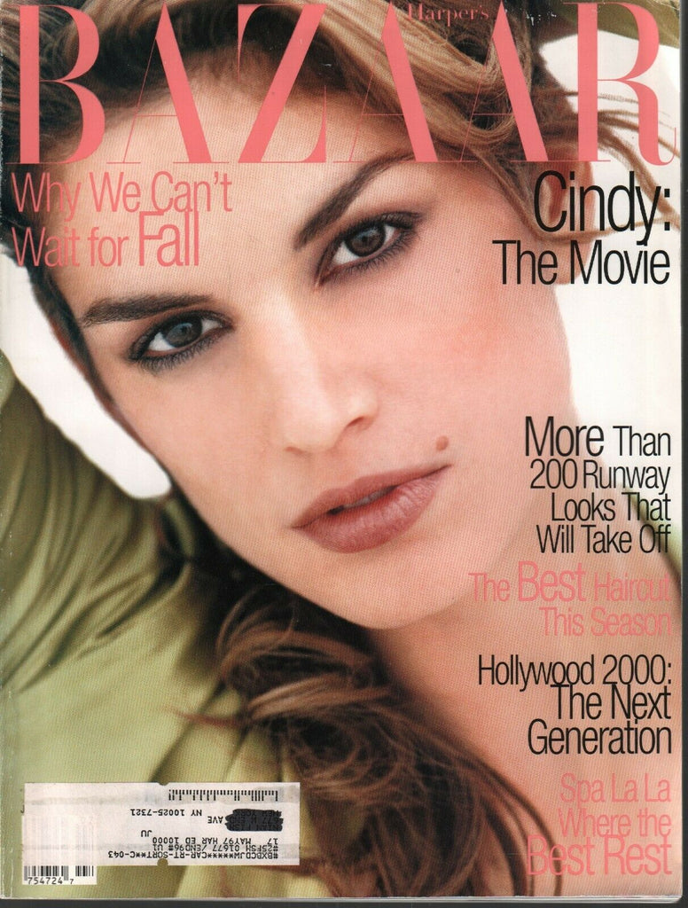 Harper's Bazaar Fashion Magazine July 1995 Cindy Crawford 031020AME