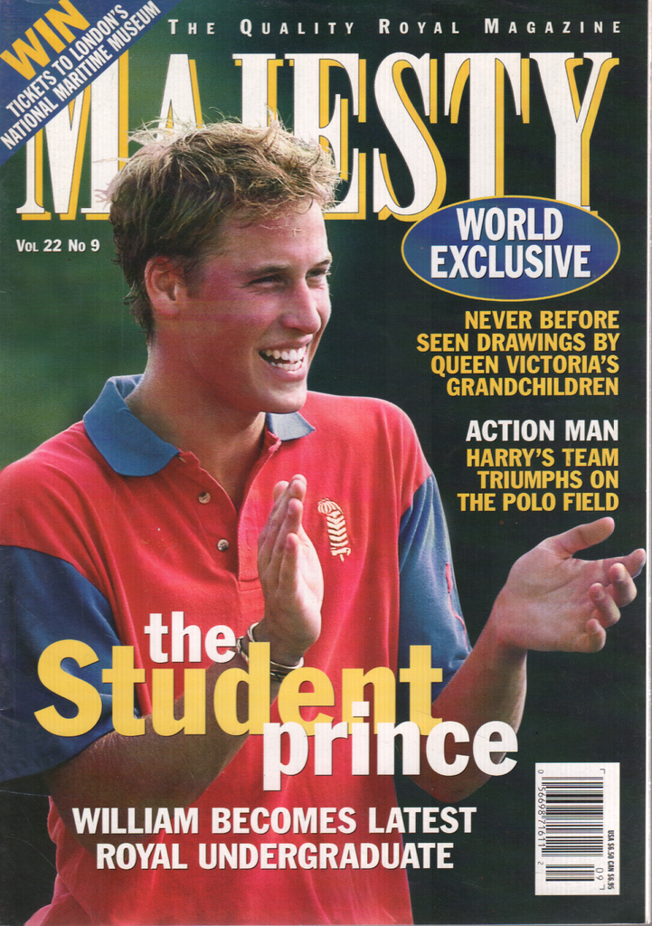 Majesty Vol.22 No.9 September 2001 Prince William Prince Harry 032720DBE