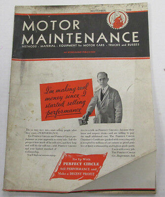 Motor Maintenance Magazine Equipment For Motor Cars November 1932 100914lm-e