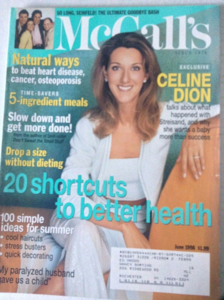 McCall's Magazine Celine Dion 20 Shortuts June 1998 081417nonrh2