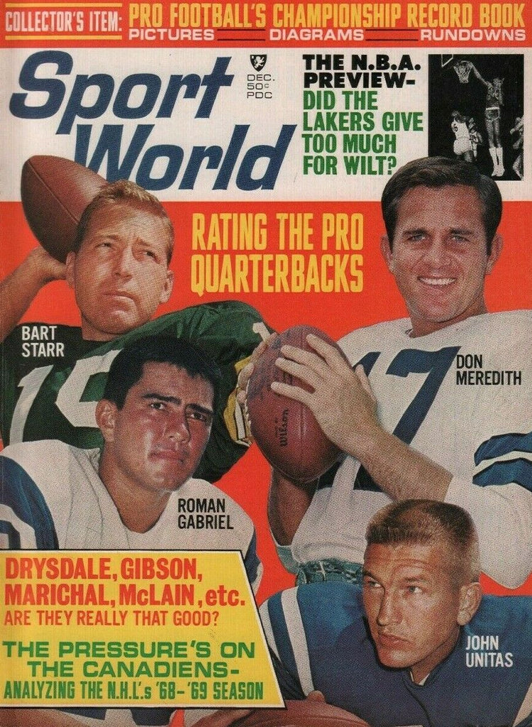 Sport World December 1968 Bart Starr Don Meredith John Unitas 050719DBE2