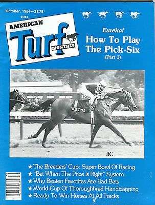 American Turf Monthly October 1984 How To Play The Pick-Six EX 022616jhe