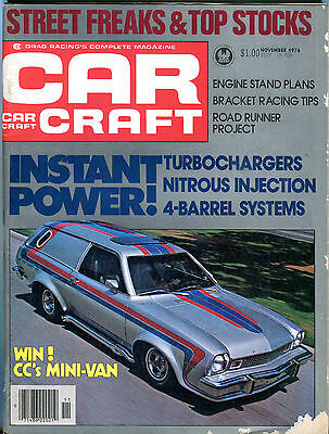 Car Craft Magazine November 1976 Instant Power! CC's Mini Van VG 061716jhe