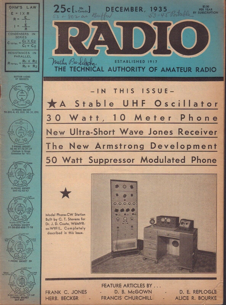 Radio Magazine December 1935 UHF Oscillator 103117nonjhe