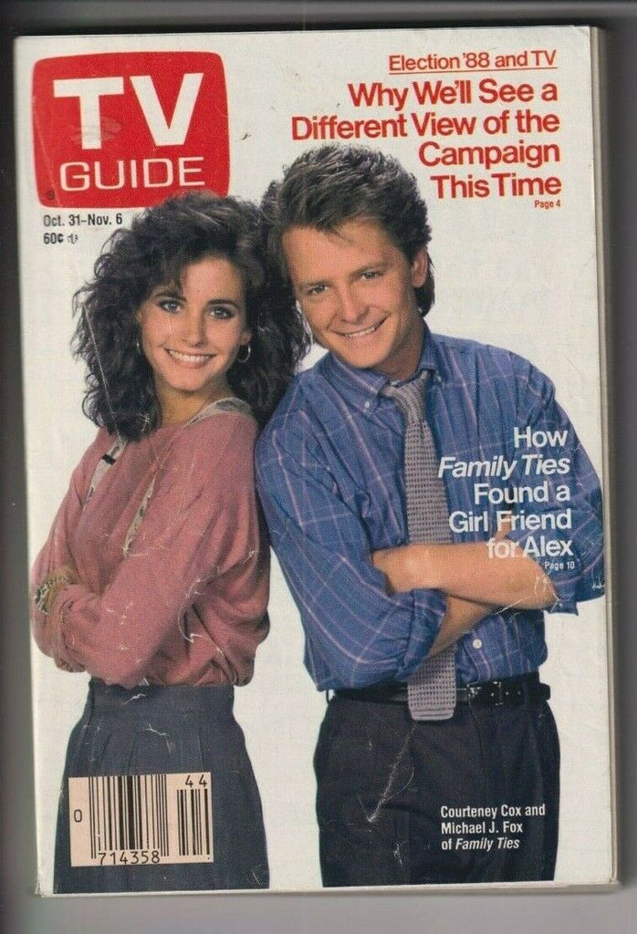 Tv Guide Mag Michael J. Fox Courteney Cox October/November 6, 1987 110119nonr