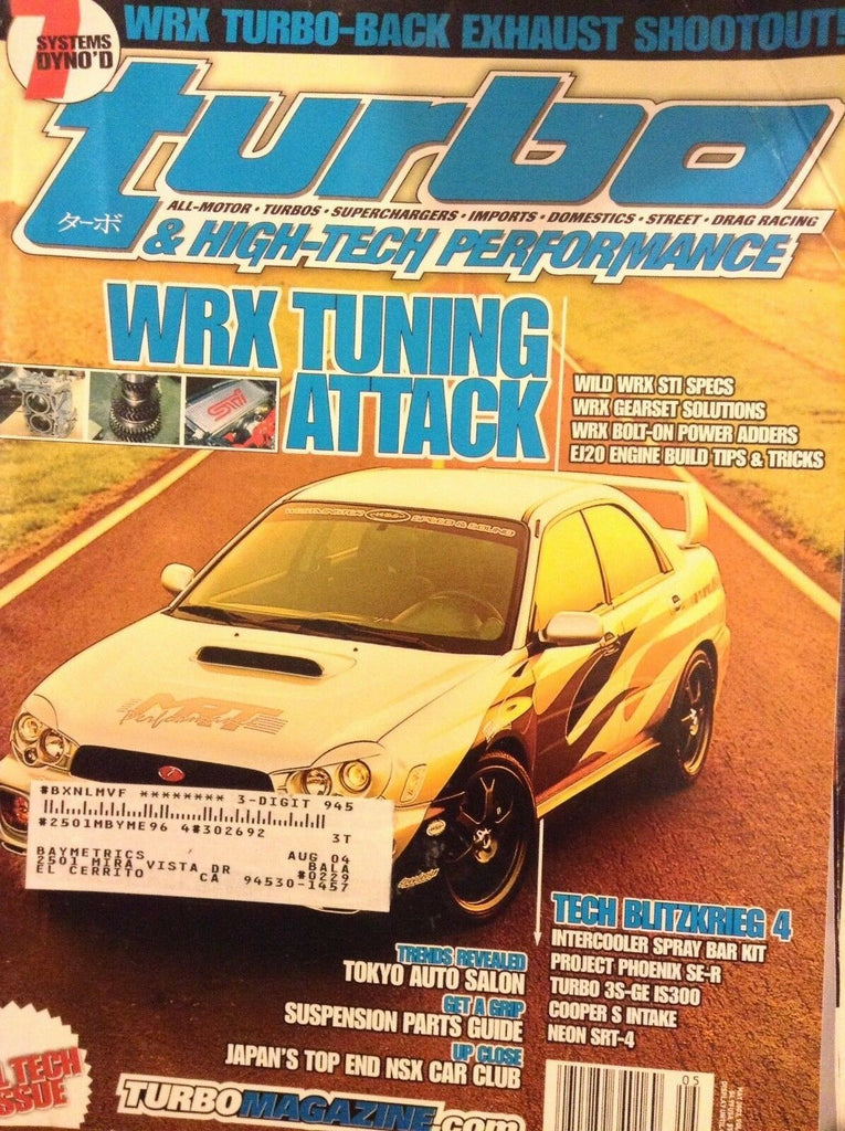 Turbo Magazine WRX Tuning Attack STI Specs May 2003 020118nonrh
