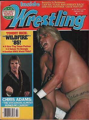 Inside Wrestling February 1985 Tommy Rich, Chris Adams VG 122315DBE