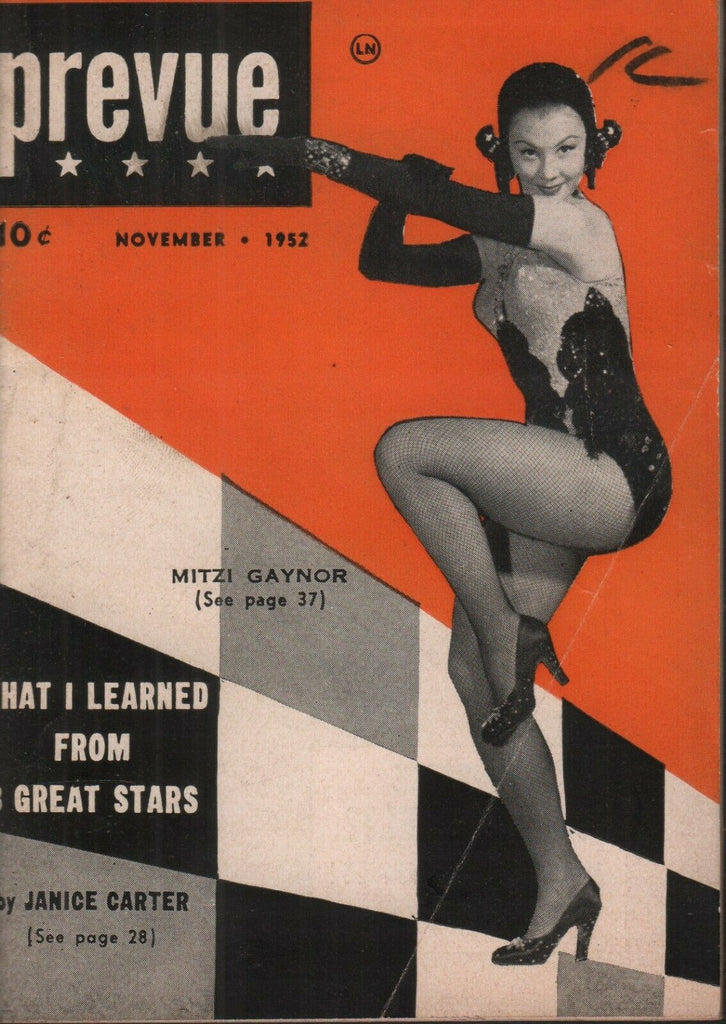 Prevue Digest November 1952 Mitzi Gaynor Cheesecake Pin Up 070819AME