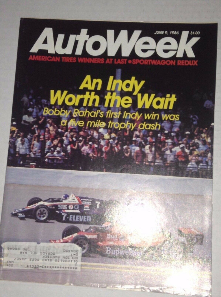 Autoweek Magazine Bobby Rahal Indy June 9, 1986 012217RH