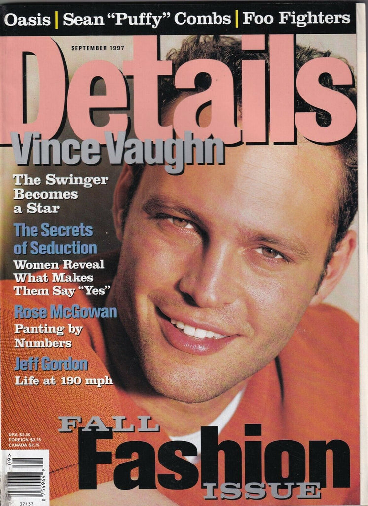 Details Magazine Vince Vaughn Rose McGowan Jeff Gordon September 1997 071519nonr