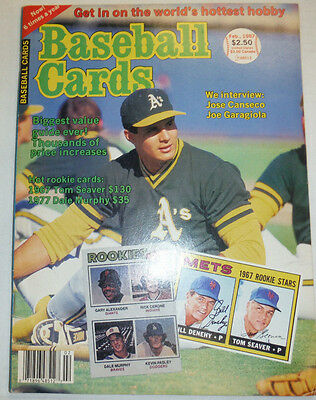 Baseball Cards Magazine Jose Canseco & Tom Seaver February 1987 011315R2