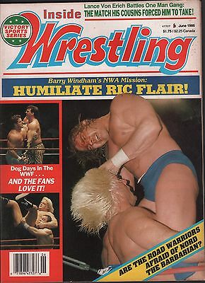 Inside Wrestling June 1986 Ric Flair, The Road Warriors VG 012116DBE