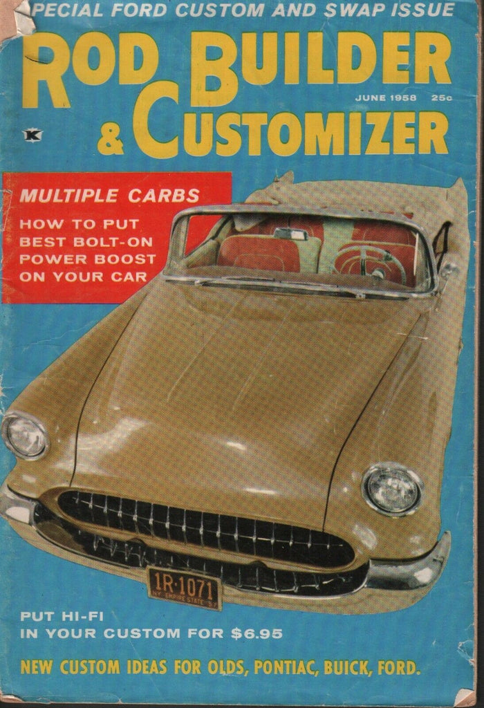 Rod Builder & Customizer June 1958 Special Ford Custom & Swap Issue 061719AME
