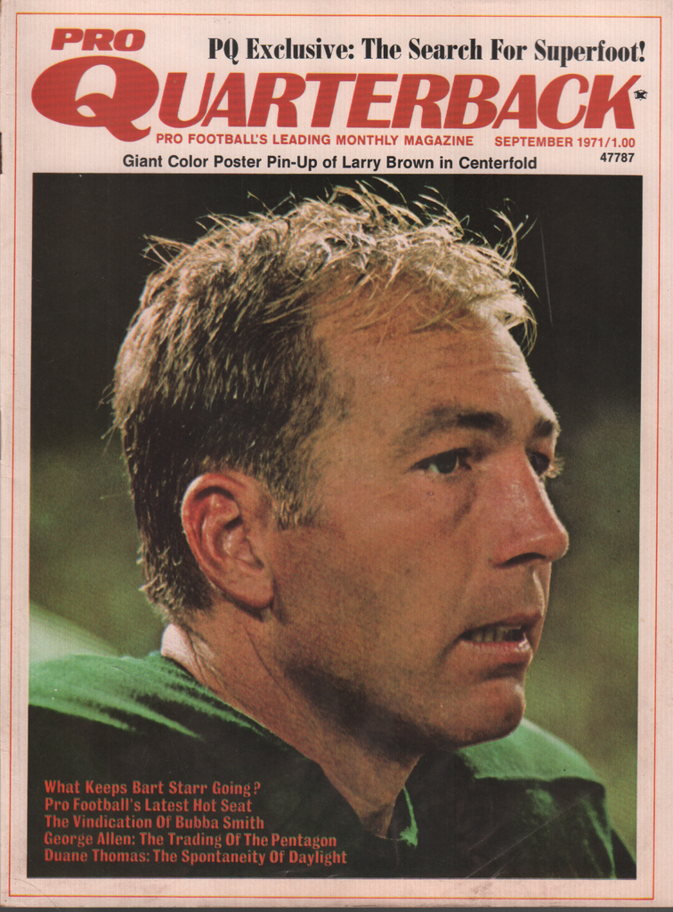 Pro Quarterback September 1971 Bart Starr Larry Brown George Allen 041420DBE