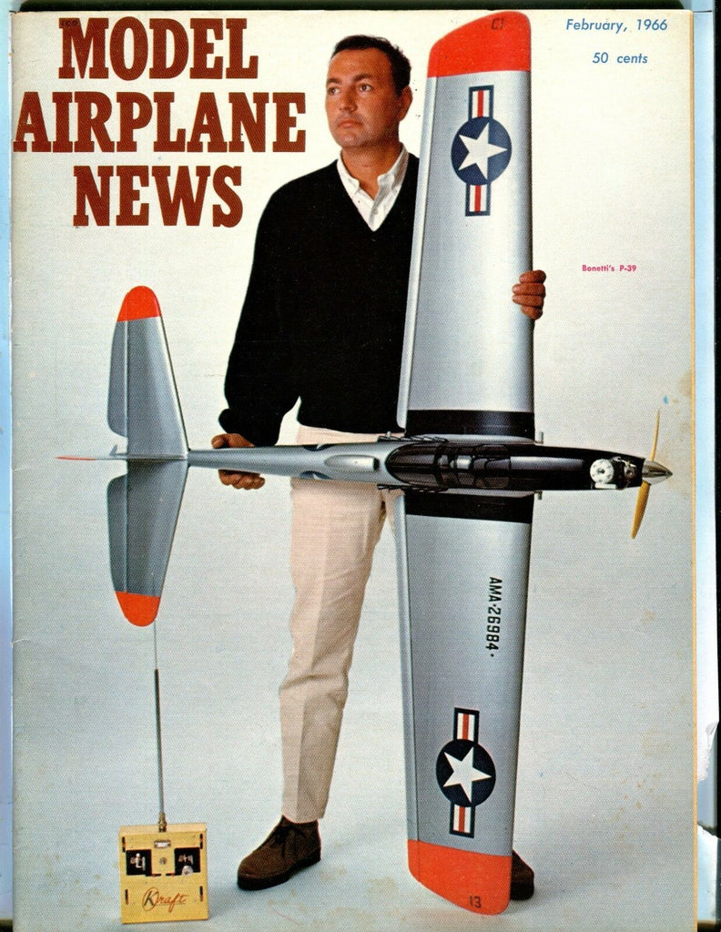 Model Airplane News Magazine February 1966 Bonetti's P-39 EX 040817nonjhe