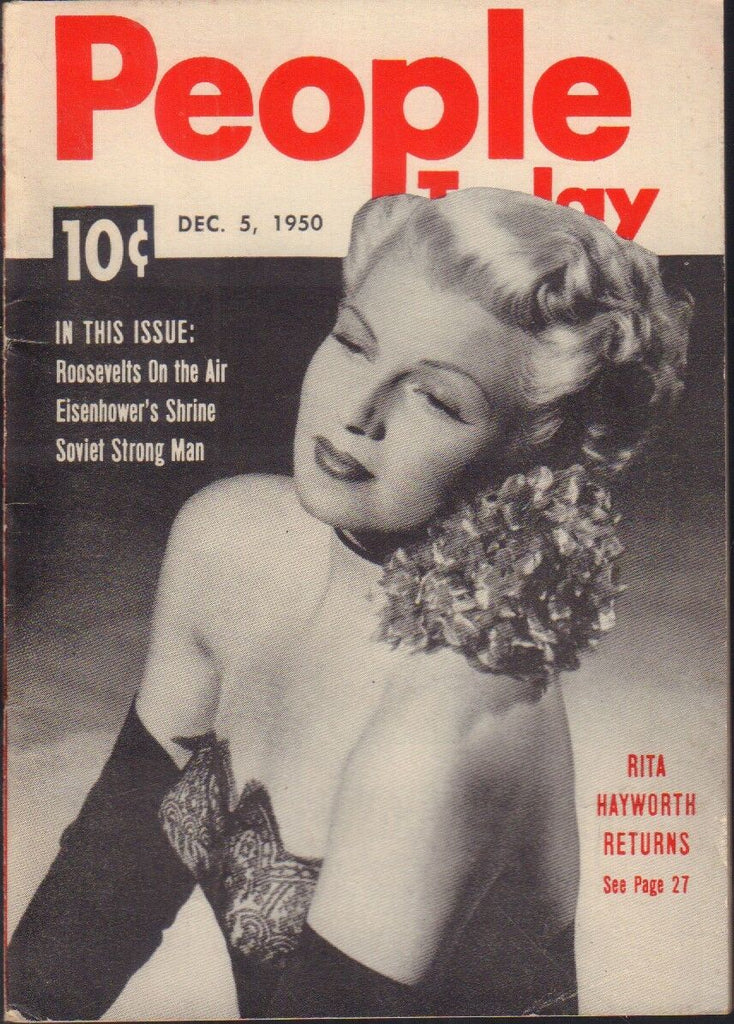 People Today Digest December 5 1950 Rita Hayworth Cheesecake Pin Up 091318AME