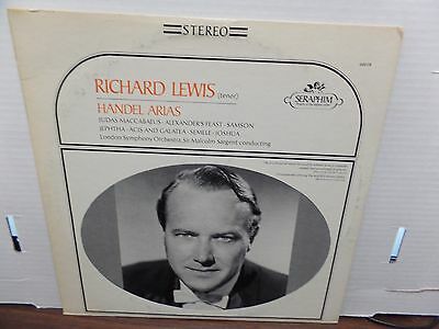 Richard Lewis Handel Arias Seraphim s-60028 33rpm 081616DBE