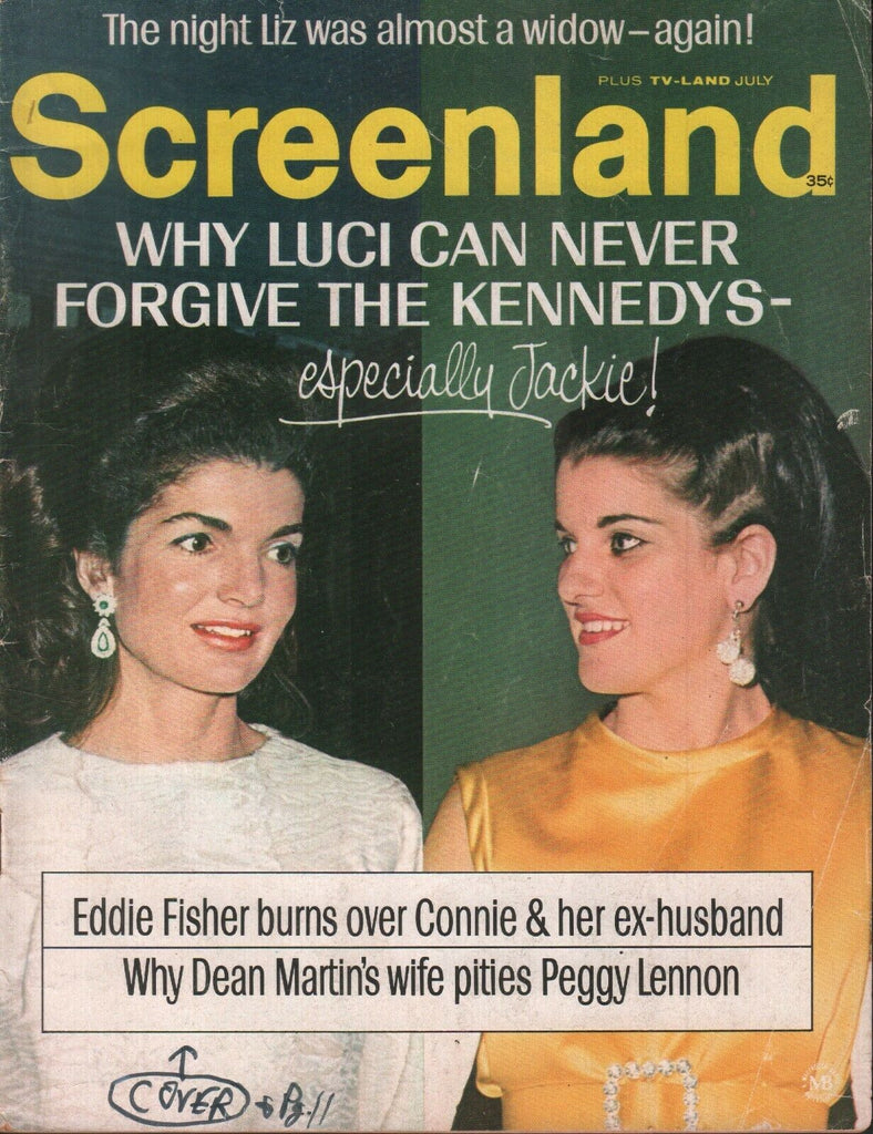 Screenland July 1968 Jackie Kennedy Elizabeth Taylor Eddie Fisher 072219AME