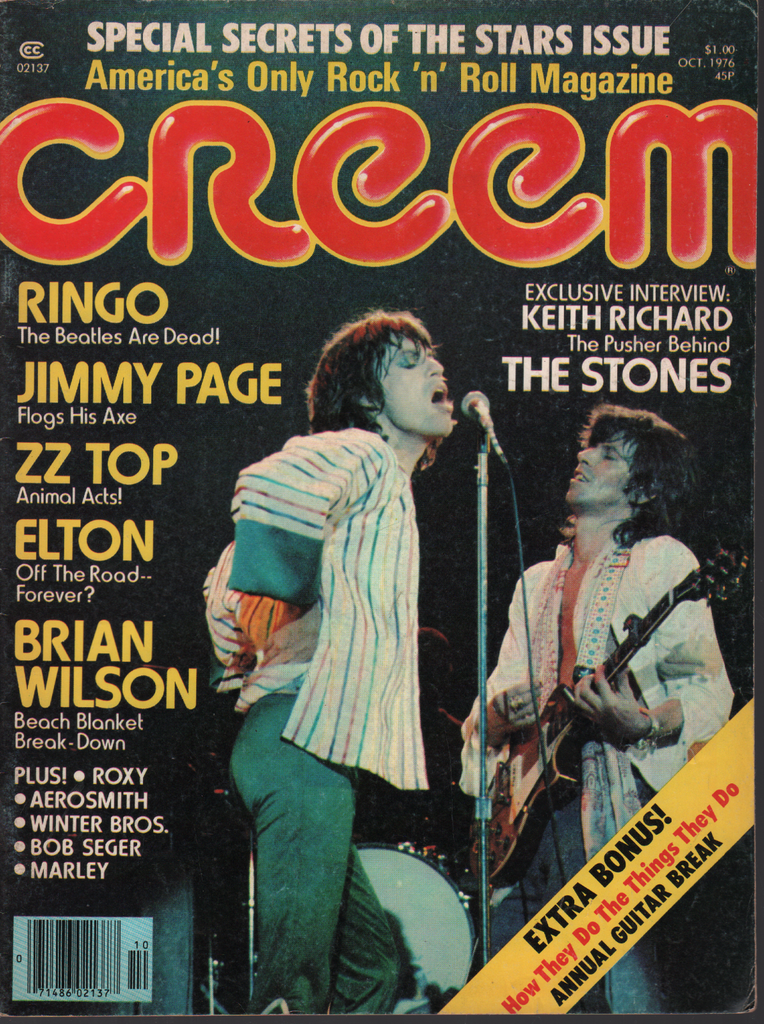 Creem October 1976 Rolling Stones Keith Richard The Beatles ZZ Top 080520AME
