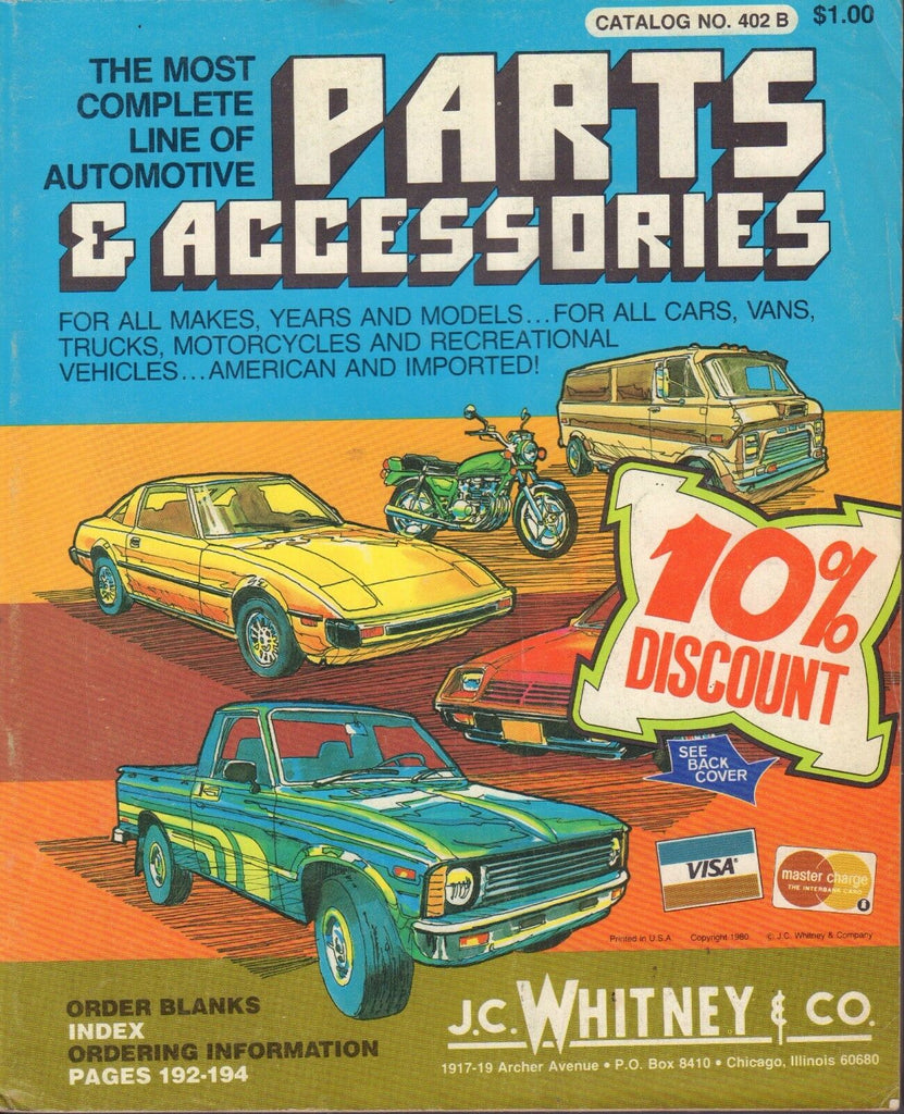 J.C. Whitney & Co Catalog 402 B 1980 Parts & Accessories 050317nonDBE2