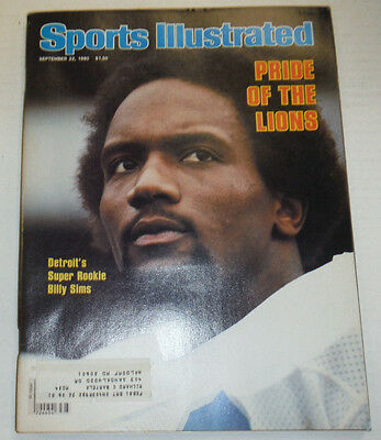 Sports Illustrated Magazine Pride Of The Lions Billy Sims September 1980 121914R